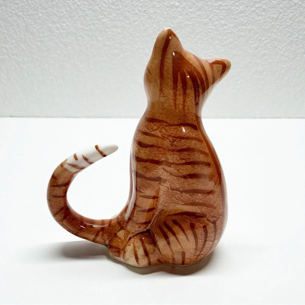 Vintage Hand Painted Orange Tabby Cat Fine Bone China